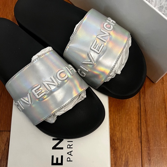 Givenchy Metallic Slides